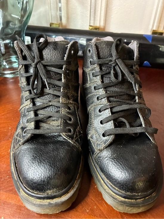 Dr Martens Boots Mens 9 Black Harrisland Combat Platforms Womens 10 main image 4